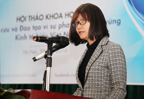 TS. Nguyễn Anh Thu – Phó Hiệu trưởng Nhà trường phát biểu khai mạc tại hội thảo